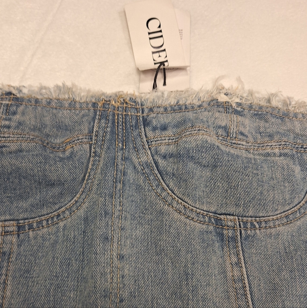 Cider Strapless Denim Dress - Picture 9 of 16